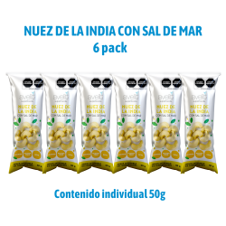 6 pack - Nuez de la India con Sal de Mar 50g