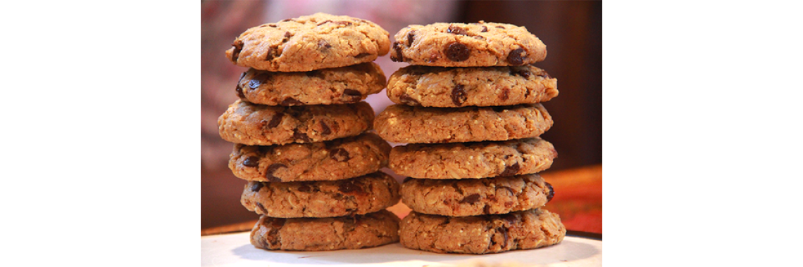 Galletas suaves de mezquite, amaranto y nuez