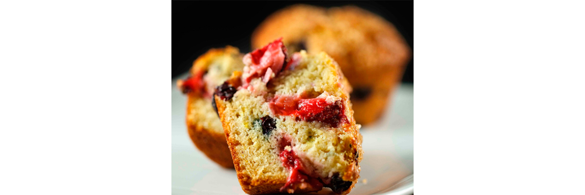Muffin de goji y arándanos