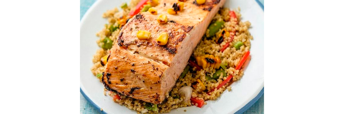 Quinoa con salmón