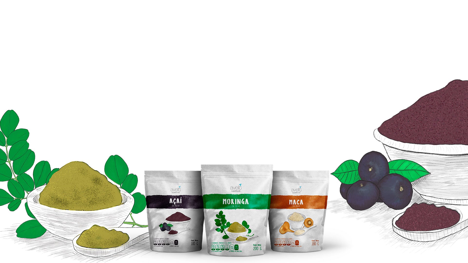 Polvos funcionales y superfoods Avelit